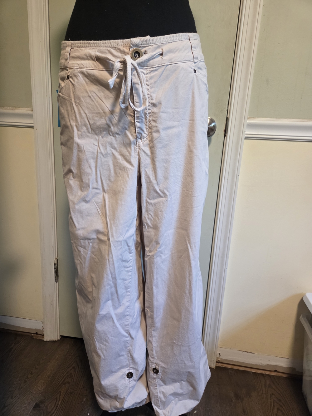 fresh produce Light Beige Drawstring Wide-Leg Trousers